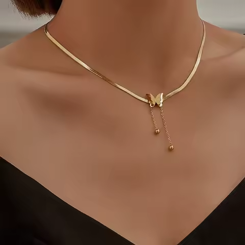 Vintage butterfly necklace